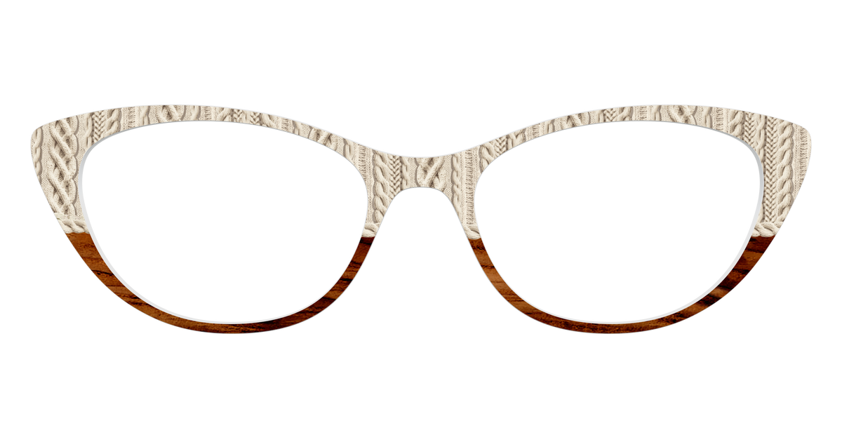 The Woven Wood Split - Front Top Image - Pair Eyewear