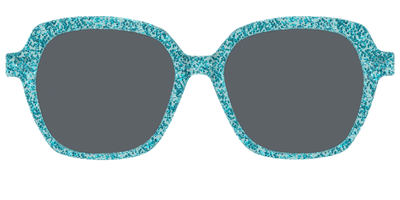The Polarized Aquamarine Sparkle Sun Top - Front Top Thumbnail - Pair Eyewear