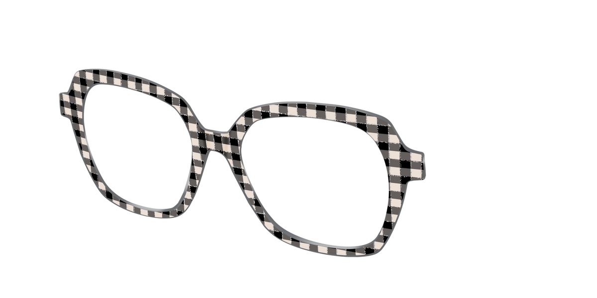 The Black Buffalo Check with Glitter - Angle Top Image - Pair Eyewear