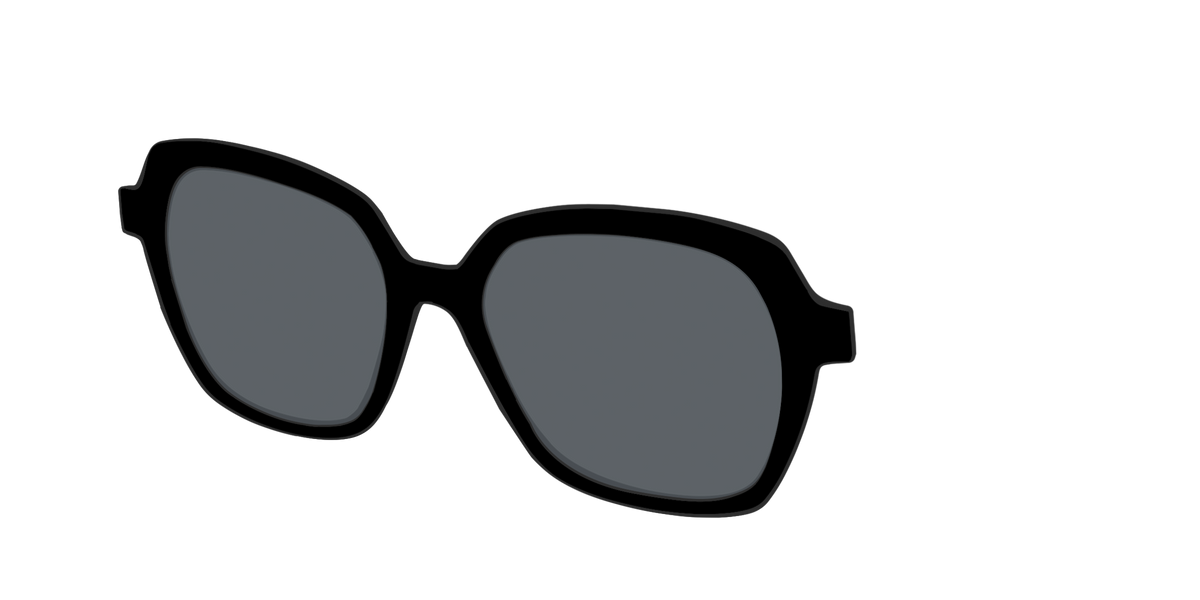 The Non-Polarized Black Sun Top - Angle Top Image - Pair Eyewear