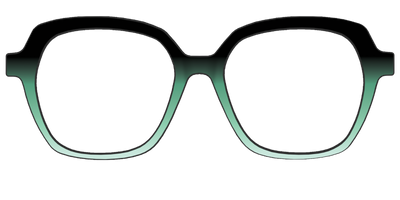 The Black to Spearmint Gradient - Front Top Thumbnail - Pair Eyewear