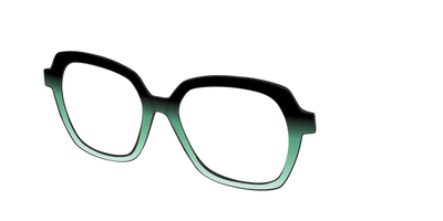 The Black to Spearmint Gradient - Angle Top Thumbnail - Pair Eyewear