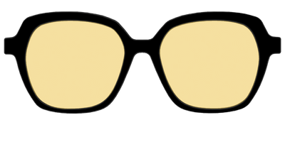 The Black With Citrine Yellow lens - Front Top Thumbnail - Pair Eyewear