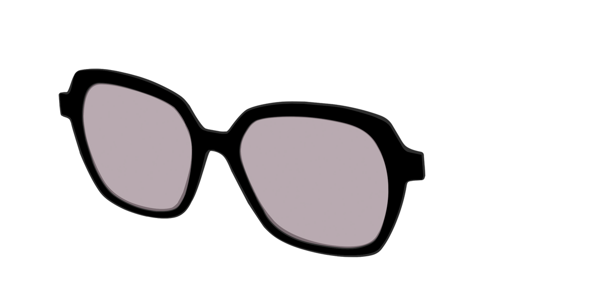 The Black with Gray Gaming lens - Angle Top Image - Pair Eyewear