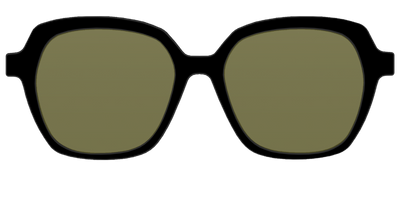 The Black with Green Racquet Sport lens - Front Top Thumbnail - Pair Eyewear