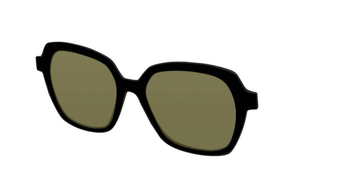 The Black with Green Racquet Sport lens - Angle Top Image - Pair Eyewear