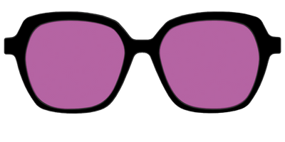 The Black with Violet Golf lens - Front Top Thumbnail - Pair Eyewear