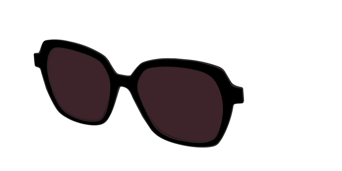 The Black with Water lens - Angle Top Image - Pair Eyewear