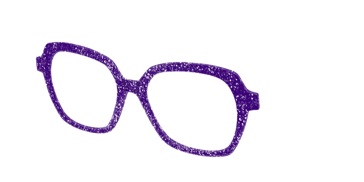 The Electric Purple Sparkle - Angle Top Image - Pair Eyewear