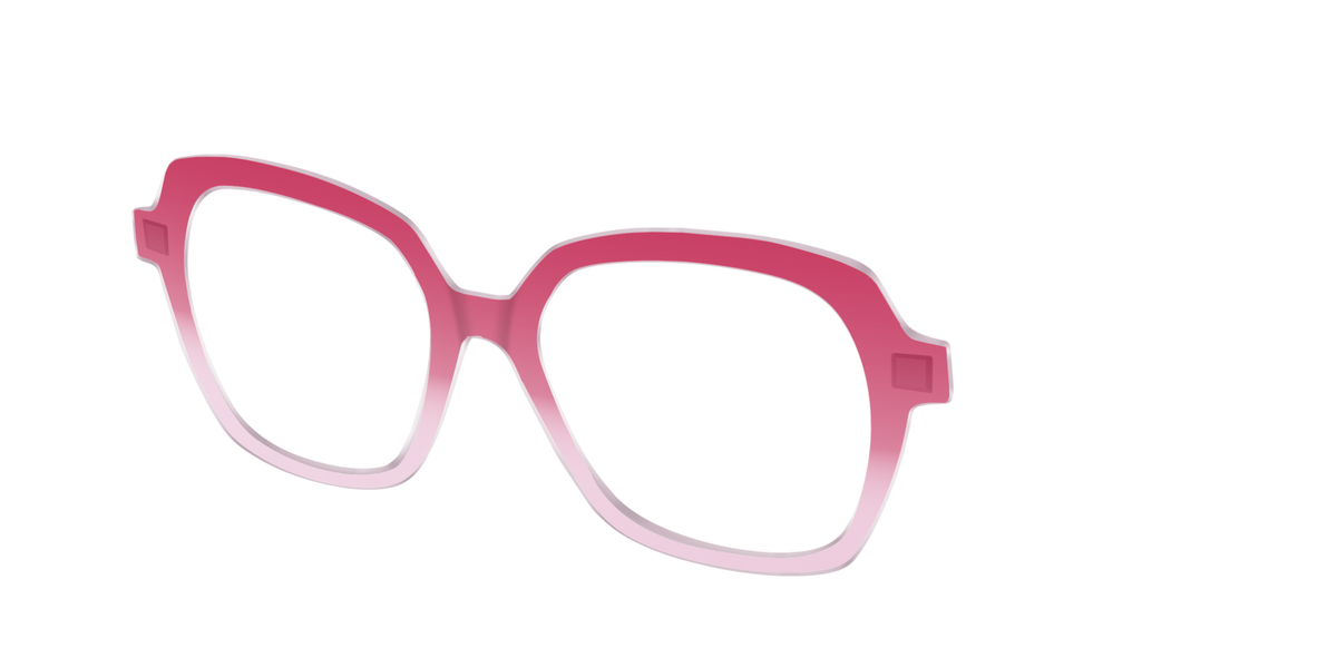 The Flamingo to Blush Gradient Crystal - Angle Top Image - Pair Eyewear