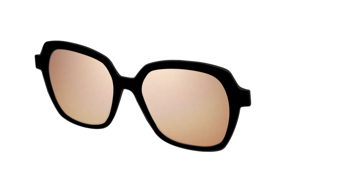 The Polarized Gold Reflective Sun Top - Angle Top Image - Pair Eyewear