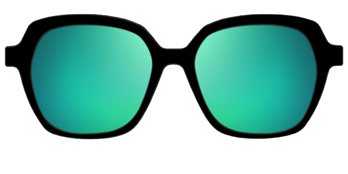 The Polarized Green Reflective Sun Top - Front Top Image - Pair Eyewear