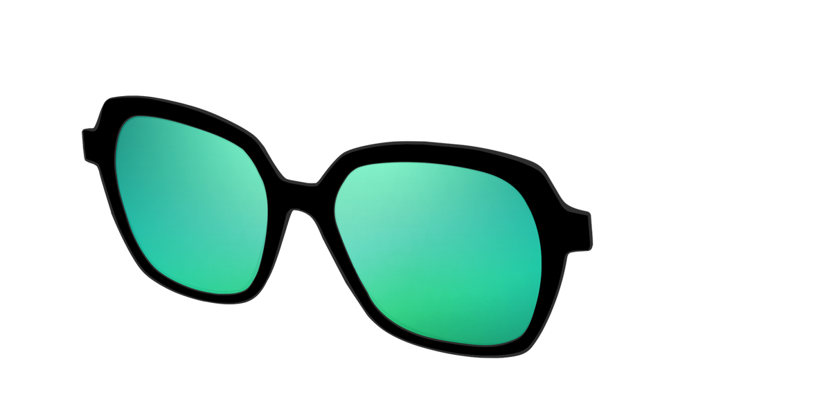 The Polarized Green Reflective Sun Top - Angle Top Image - Pair Eyewear