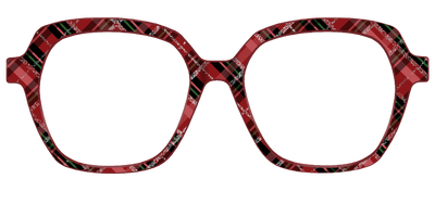 The Holly Plaid with Glitter - Front Top Thumbnail - Pair Eyewear