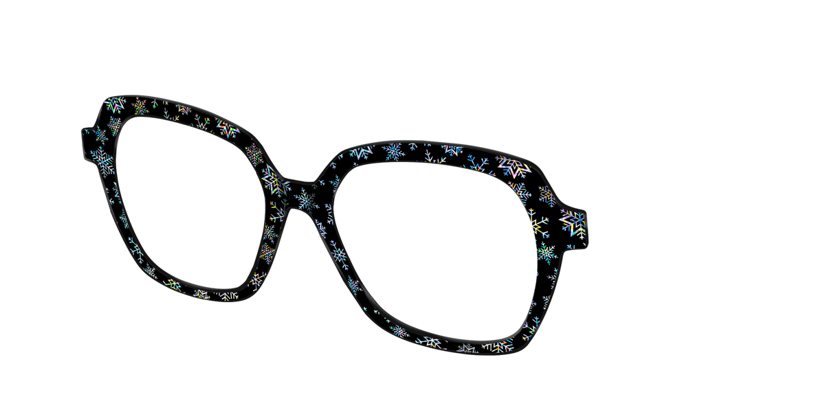 The Holographic Snowflakes - Angle Top Image - Pair Eyewear