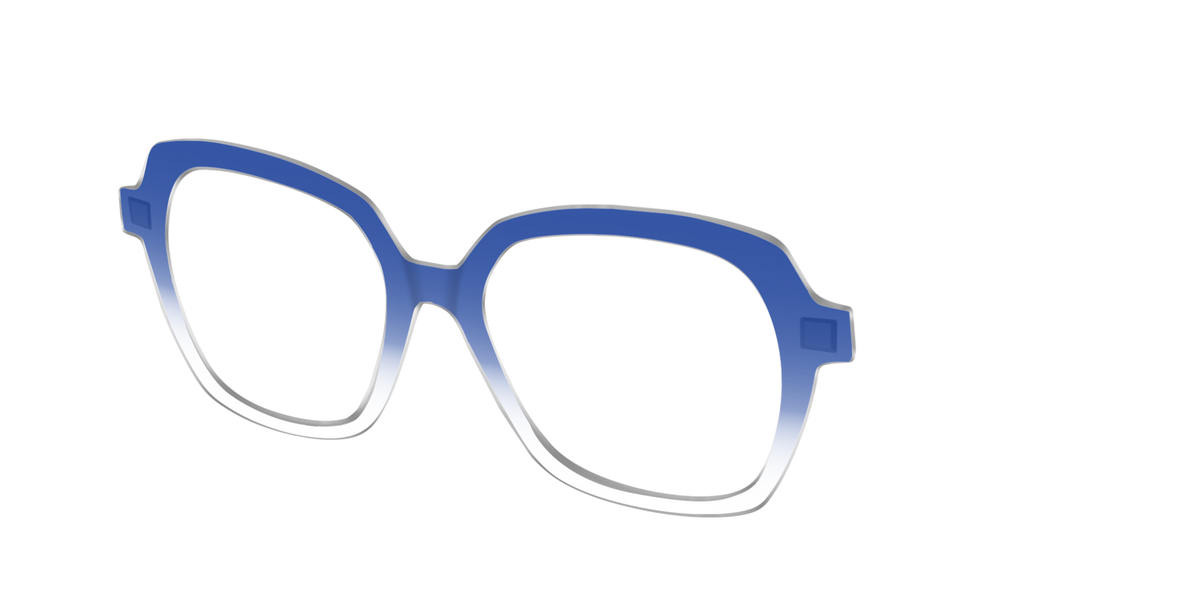 The Indigo Gradient Crystal - Angle Top Image - Pair Eyewear