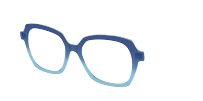 The Indigo to Sky Blue Gradient Crystal - Angle Top Thumbnail - Pair Eyewear