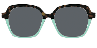 The Polarized Matcha Split Sun Top - Front Top Thumbnail - Pair Eyewear