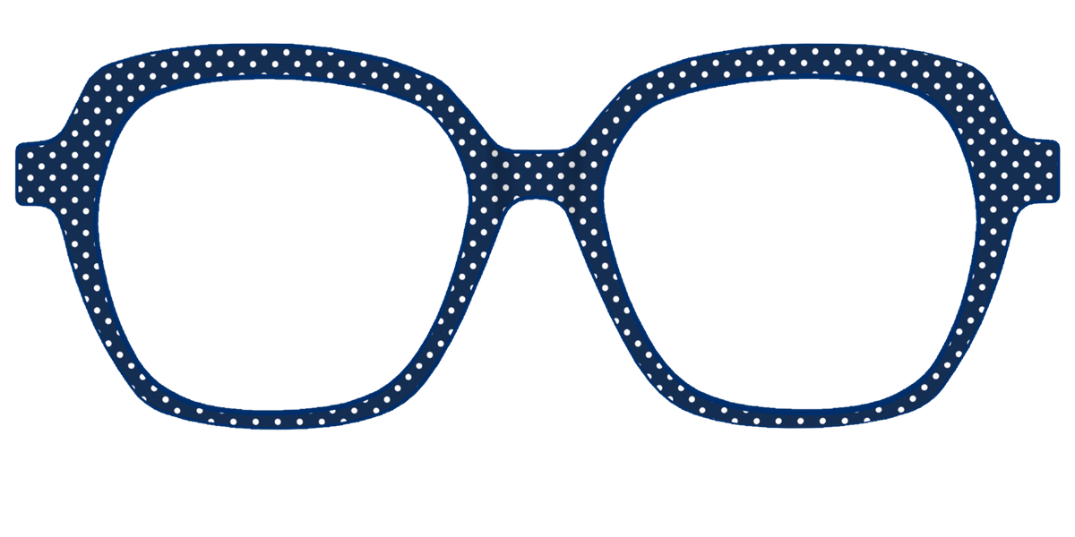 The Navy Pin Dot - Front Top Image - Pair Eyewear