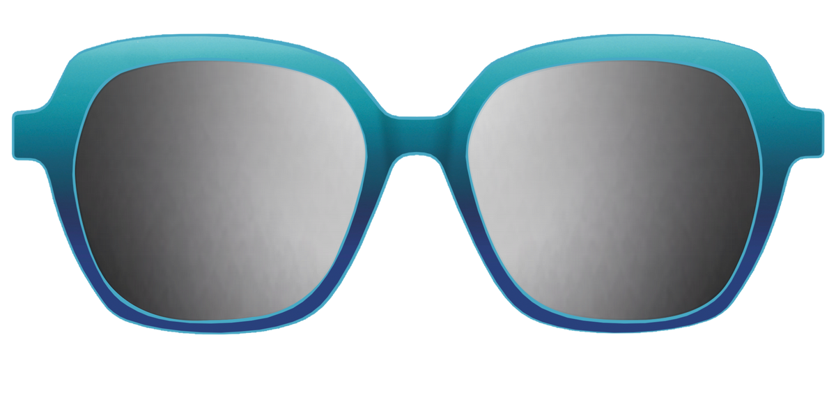 The Polarized Ocean Blue Sun Top - Front Top Image - Pair Eyewear