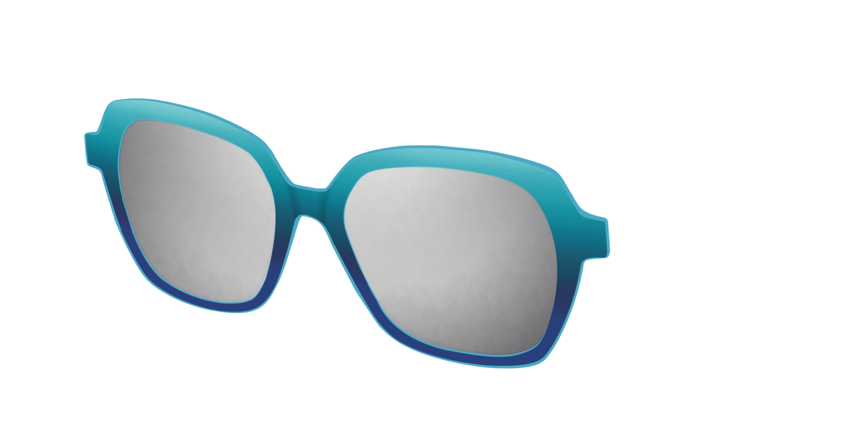 The Polarized Ocean Blue Sun Top - Angle Top Image - Pair Eyewear