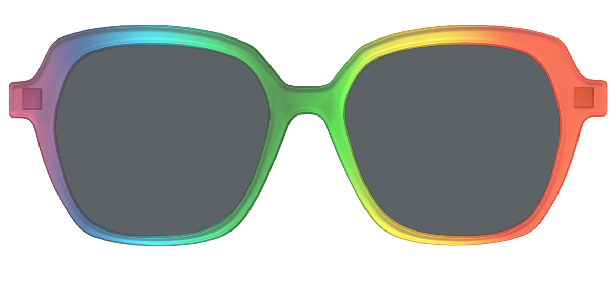 The Polarized Rainbow Gradient Sun Top - Front Top Image - Pair Eyewear