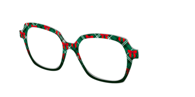 The Ribbon-Clad Plaid - Angle Top Thumbnail - Pair Eyewear