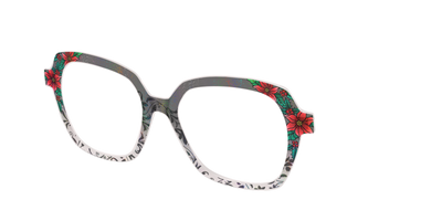 The Romantic Poinsettia Holographic Crystal - Angle Top Thumbnail - Pair Eyewear