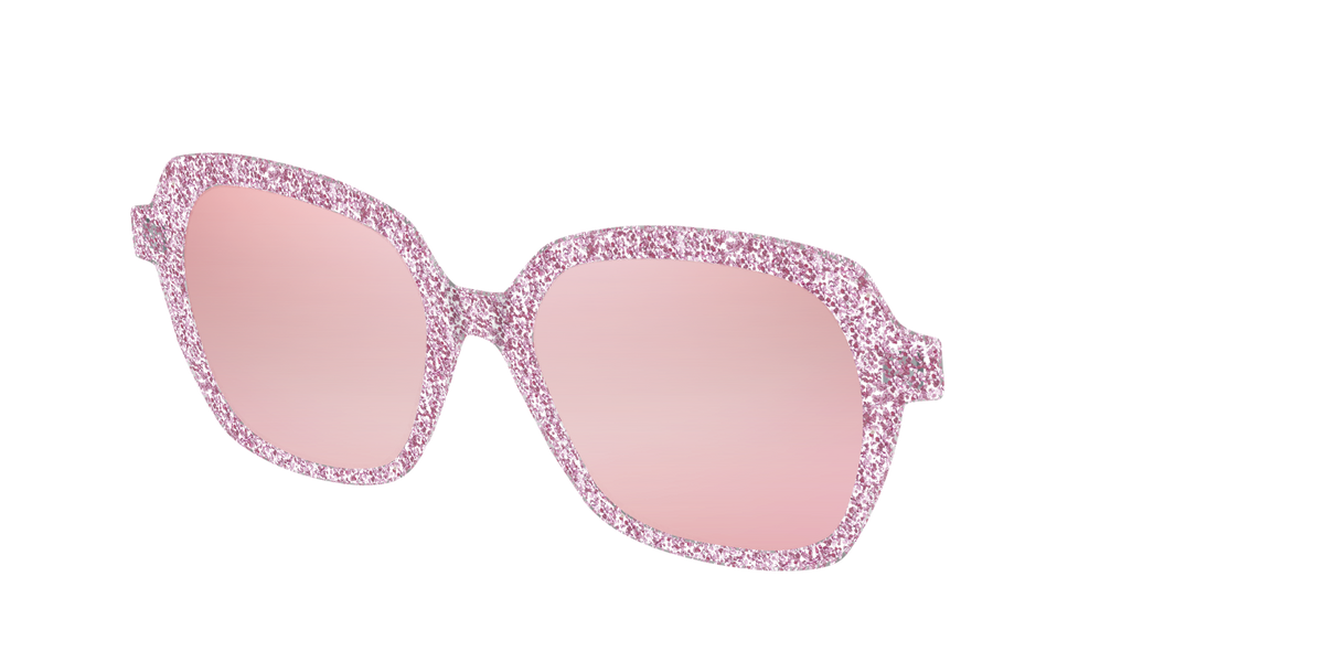 The Polarized Rose Gold Sparkle Sun Top - Angle Top Image - Pair Eyewear