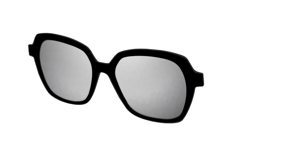 The Polarized Silver Reflective Sun Top - Angle Top Image - Pair Eyewear