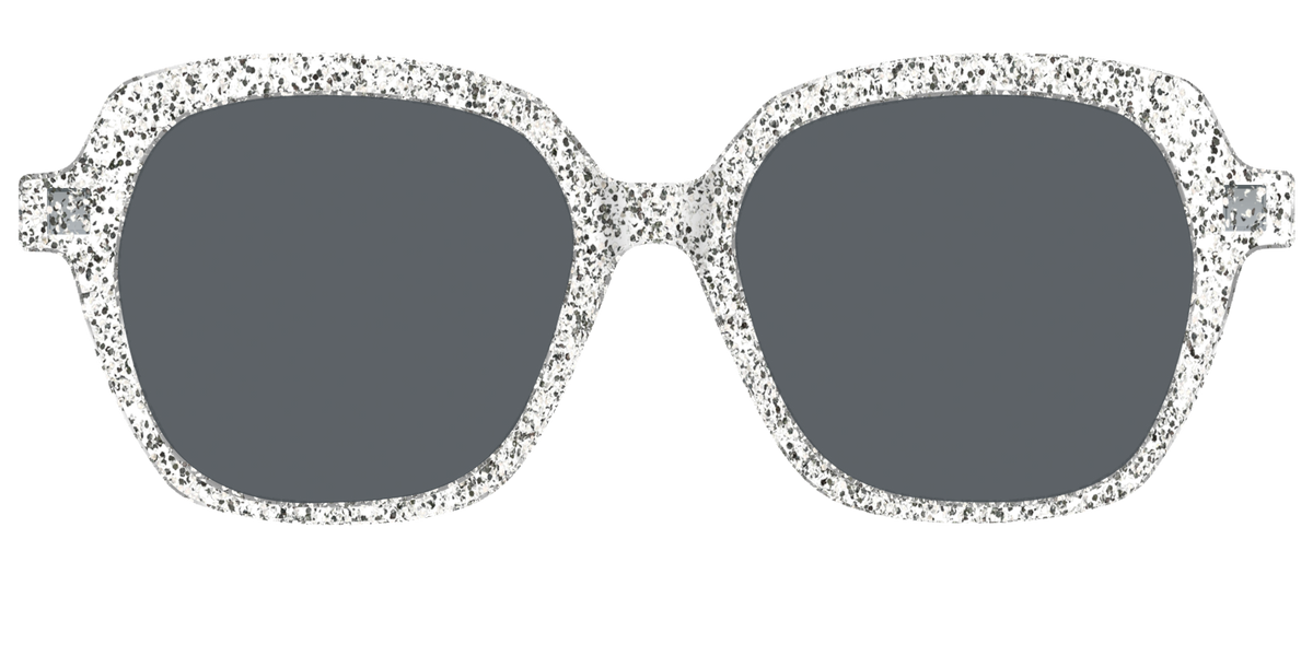 The Polarized Silver Sparkle Sun Top - Front Top Image - Pair Eyewear