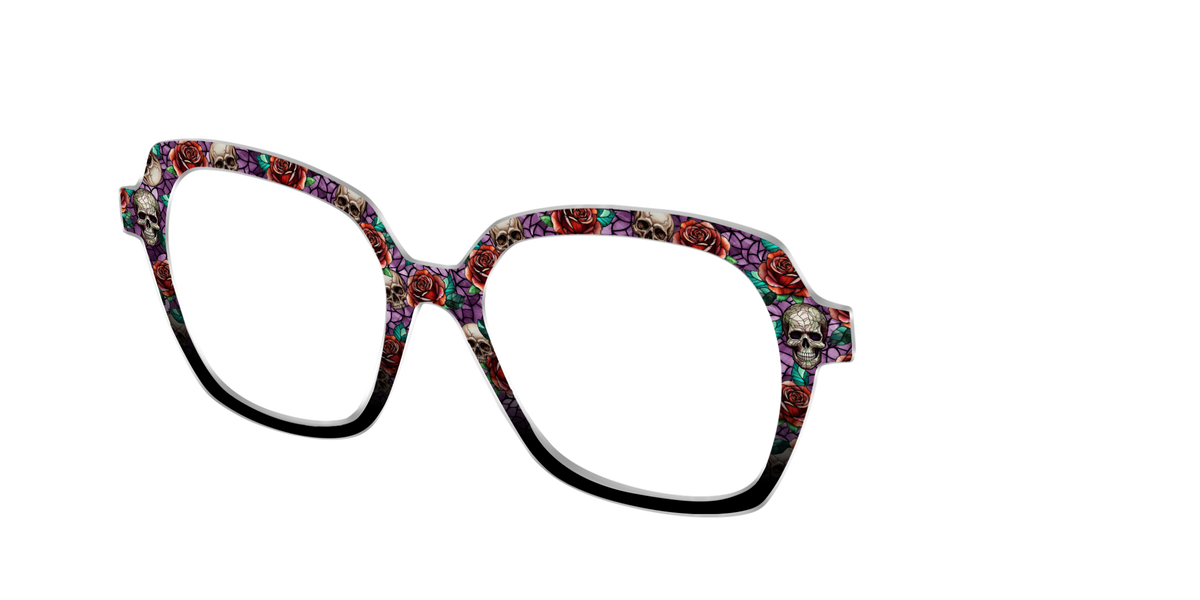 The Skull & Thorn Stained Glass - Angle Top Image - Pair Eyewear