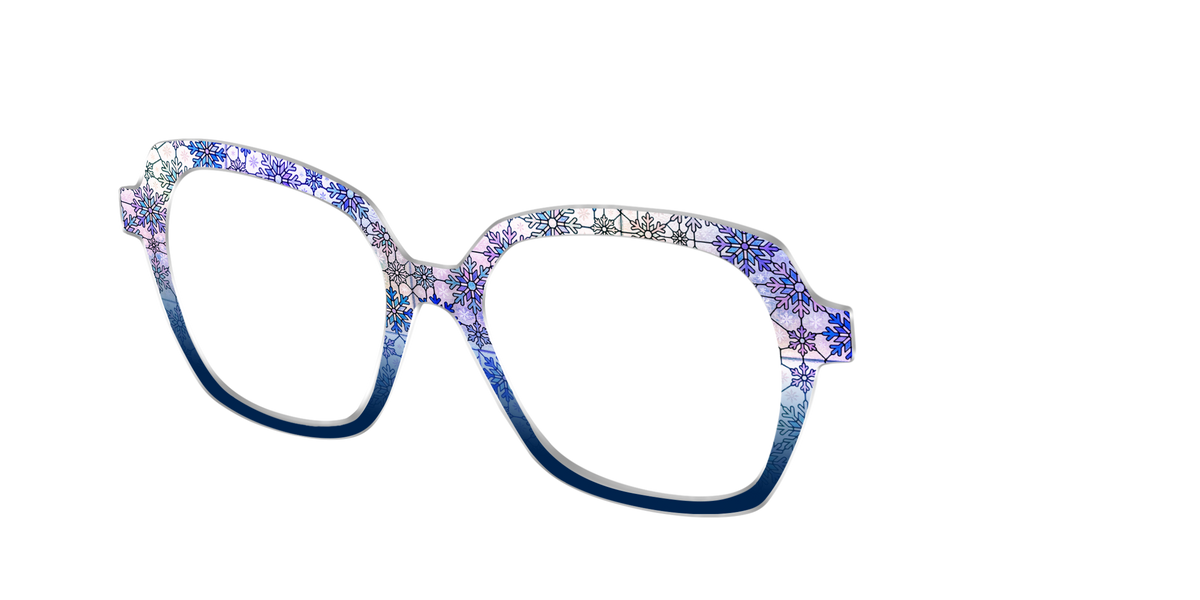 The Snowfall Stained Glass - Angle Top Image - Pair Eyewear