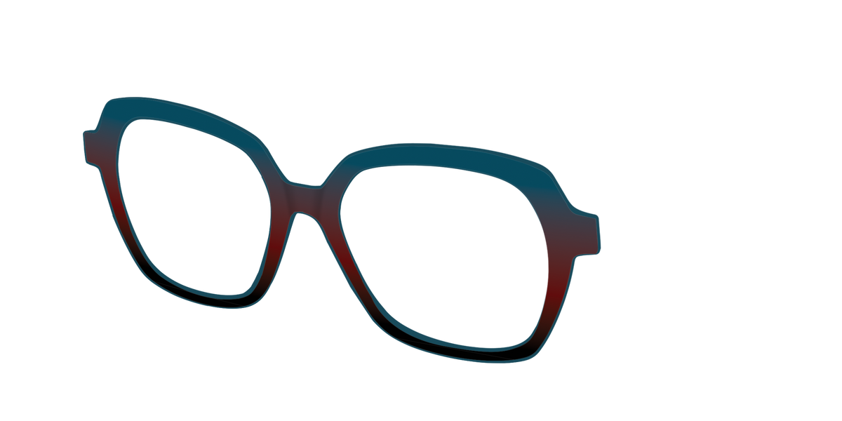 The Teal to Espresso Gradient - Angle Top Image - Pair Eyewear