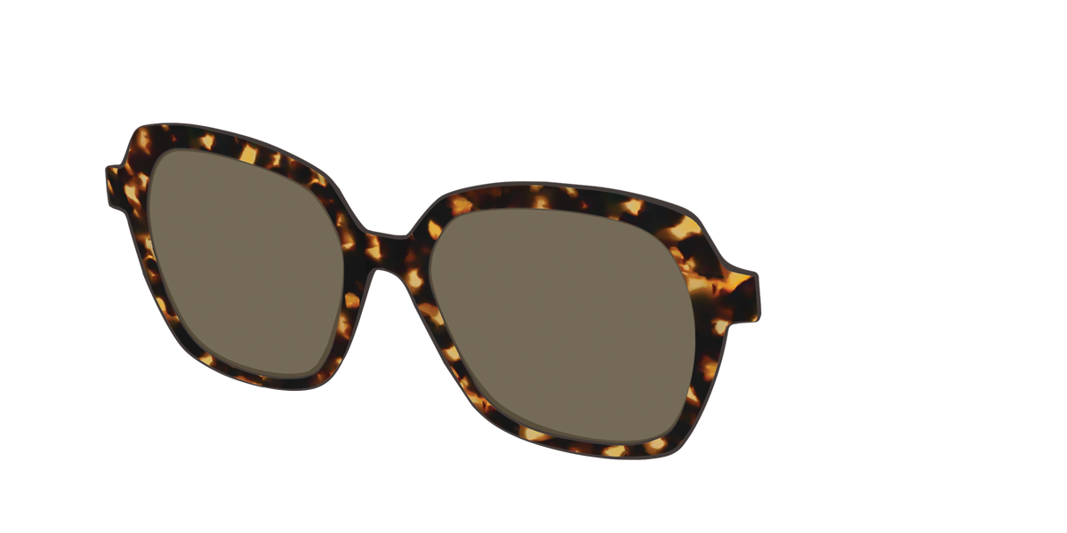 The Non-Polarized Tortoise Sun Top - Angle Top Image - Pair Eyewear