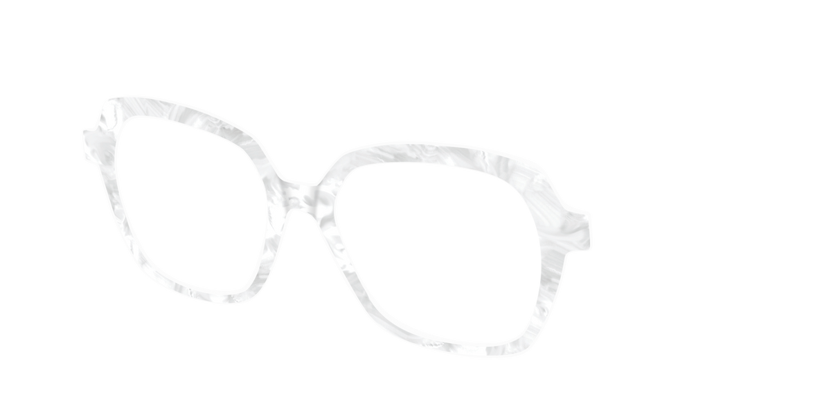 The White Pearlescent - Angle Top Image - Pair Eyewear