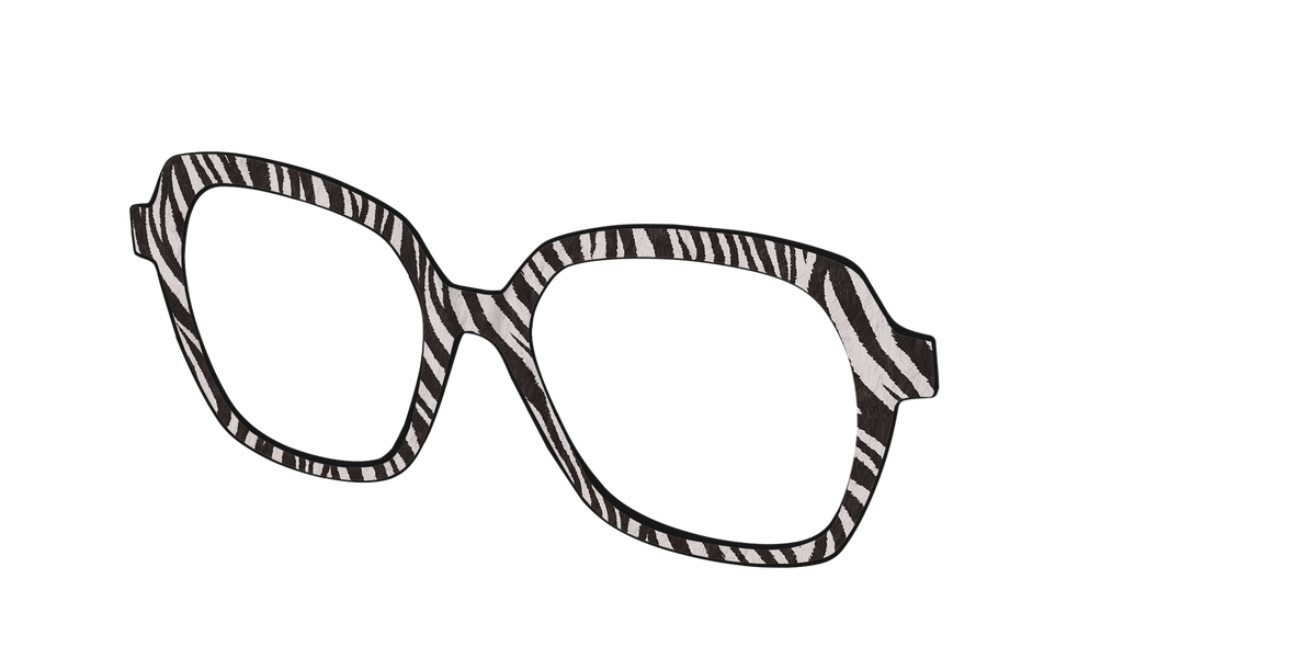 The Zebra Stripes - Angle Top Image - Pair Eyewear