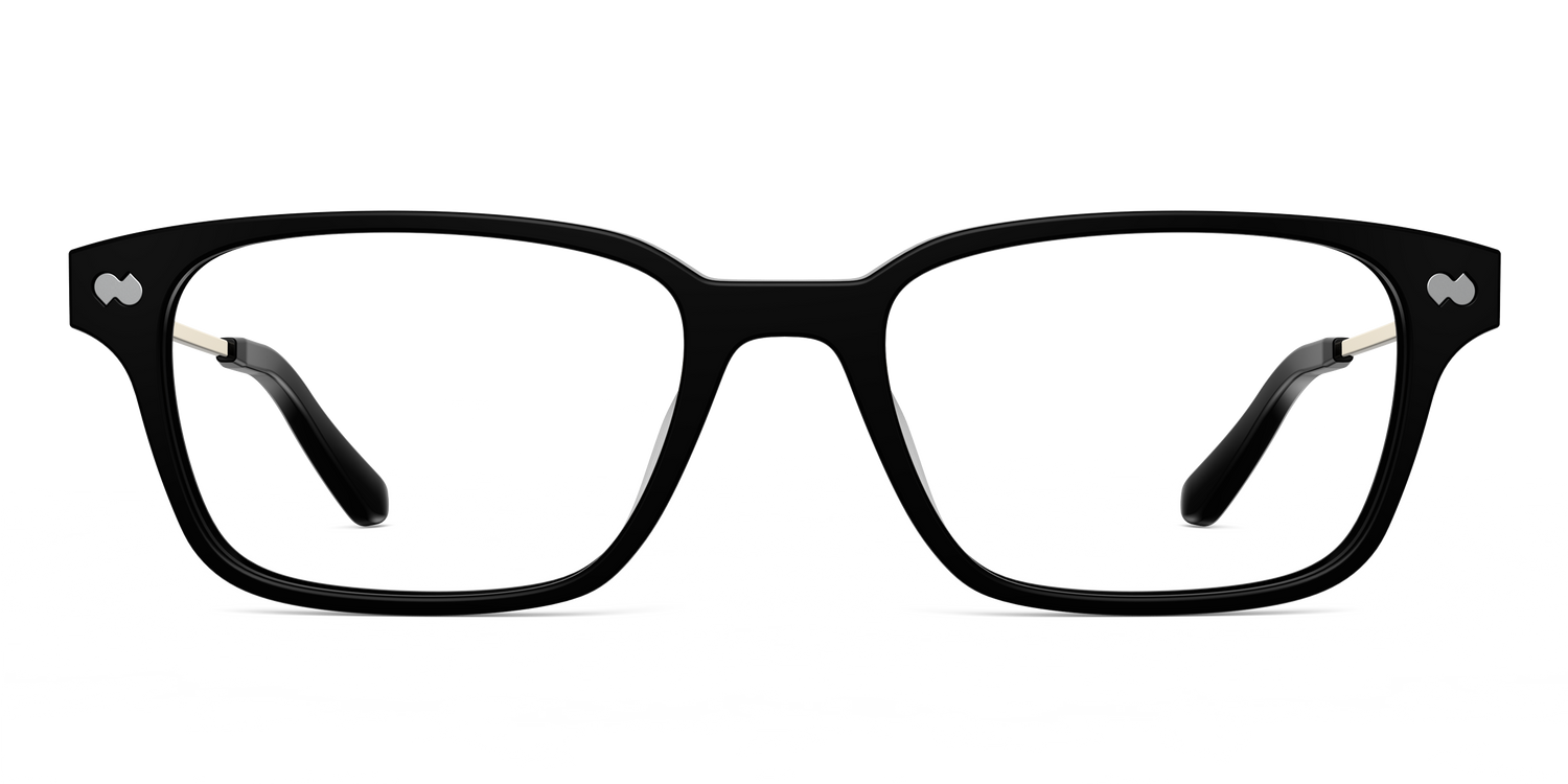 The Finley - Mixed Material Black Gold Metal