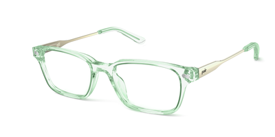 Mixed Material Green Clear Gold Metal