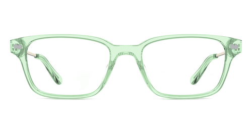Mixed Material Green Clear Gold Metal