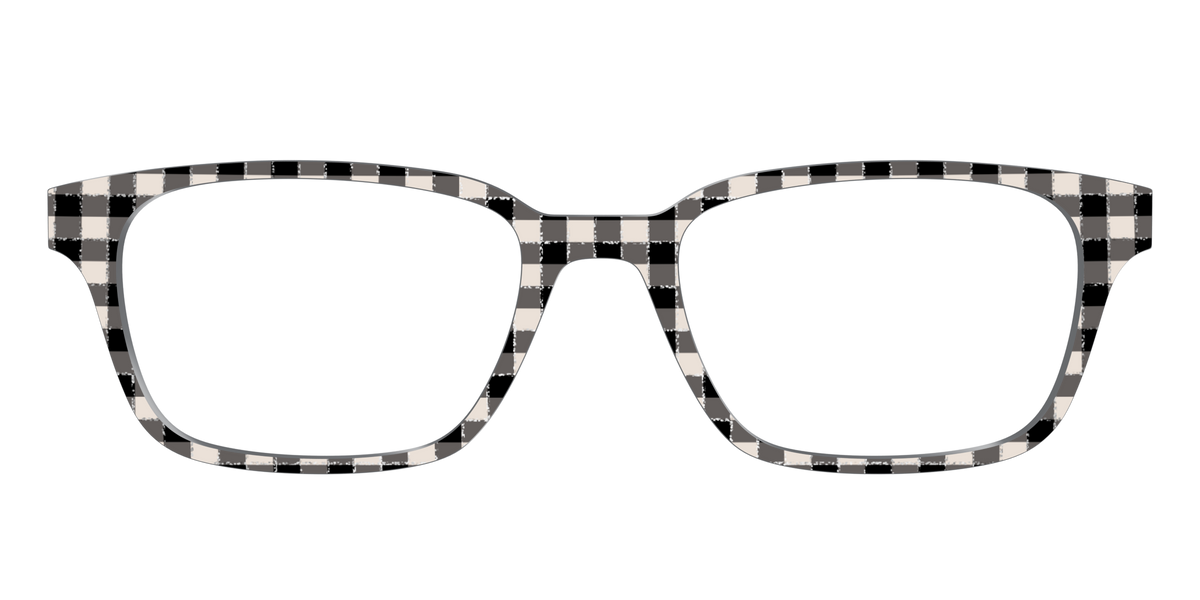 The Black Buffalo Check with Glitter - Front Top Image - Pair Eyewear
