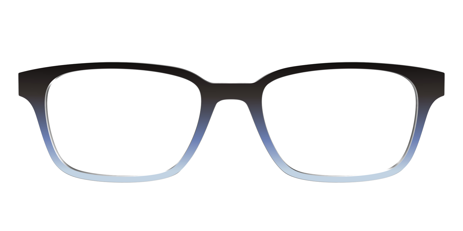 The Black to Icy Cyan Gradient - Front Top Image - Pair Eyewear