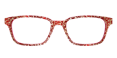 The Crimson Flair Shimmer with Gold Foil - Front Top Thumbnail - Pair Eyewear