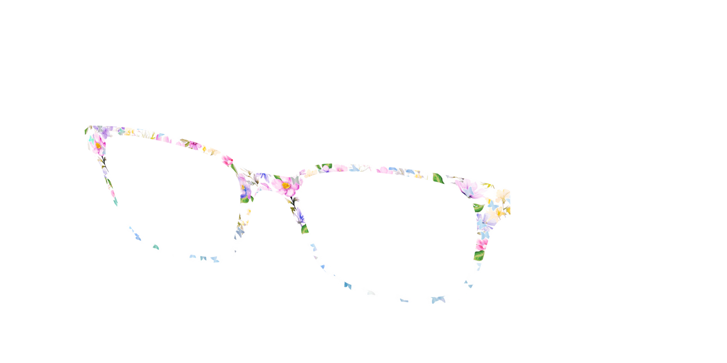The Delicate Flower Crown with Butterfly Glitter - Angle Top Image - Pair Eyewear