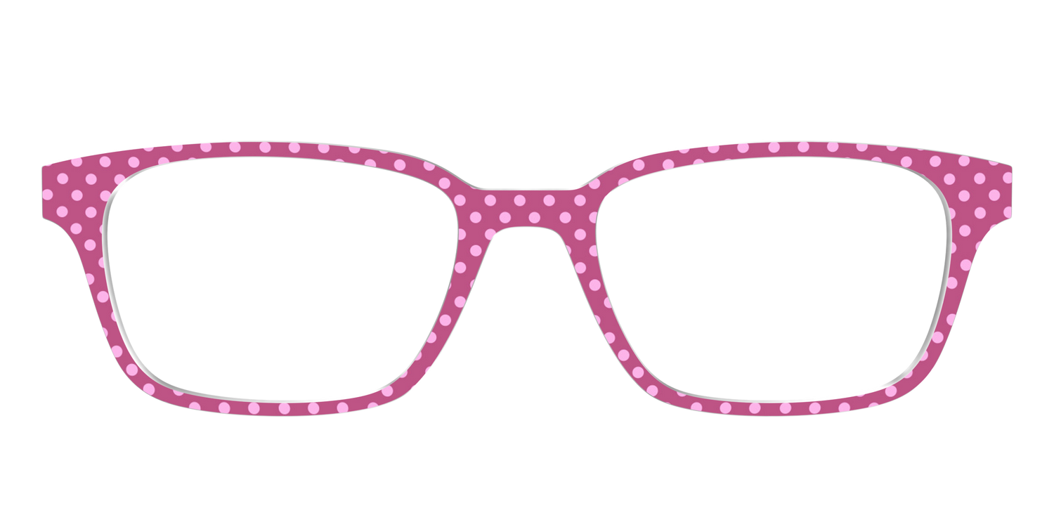 The Fuchsia Polka Dots - Front Top Image - Pair Eyewear