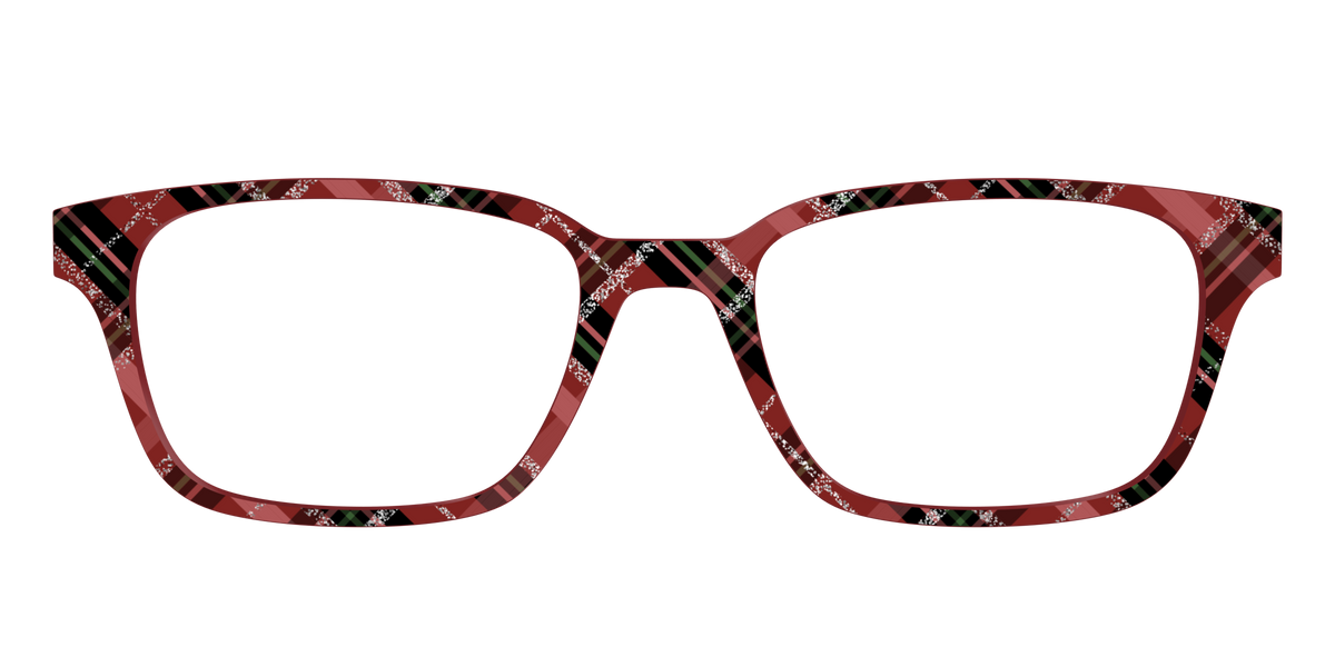 The Holly Plaid with Glitter - Front Top Image - Pair Eyewear