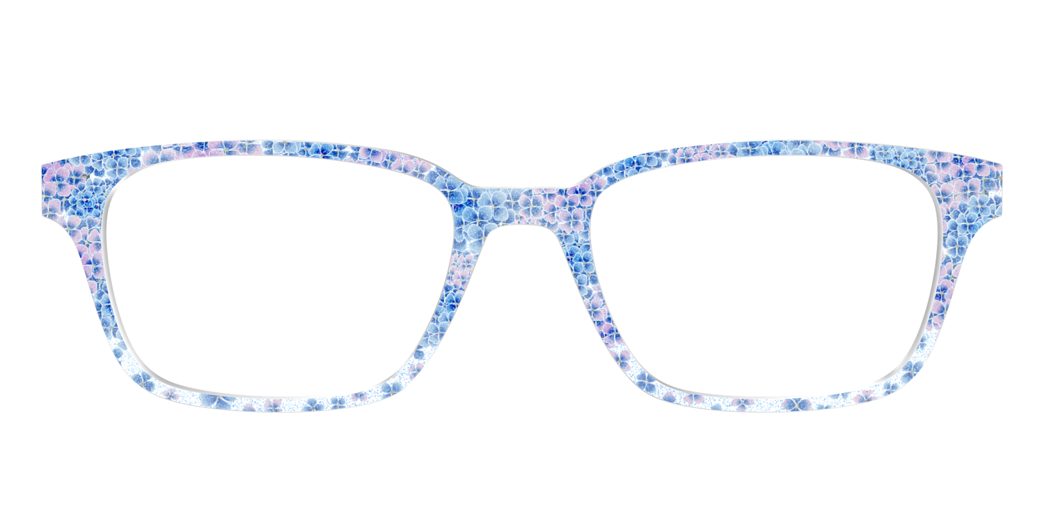 The Hydrangea Confetti Crystal with Gold Foil - Front Top Image - Pair Eyewear