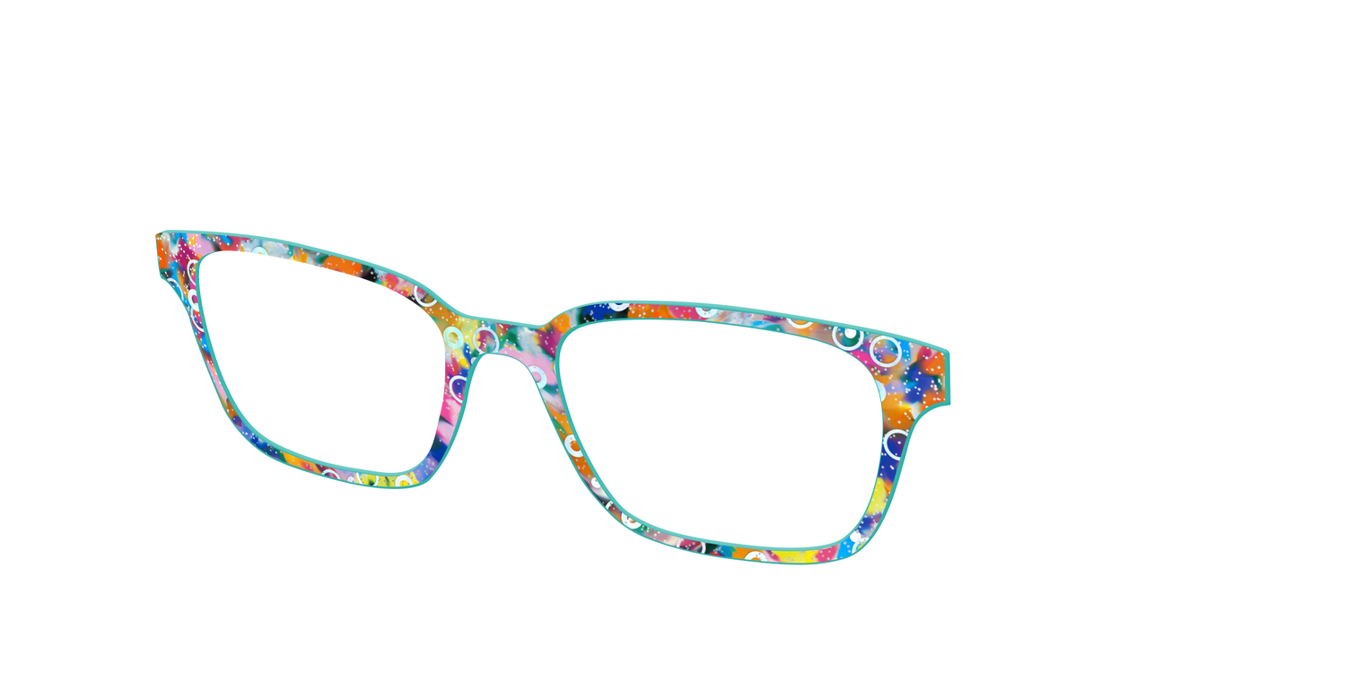 The Imaginative Tortoise with Bubble Glitter - Angle Top Image - Pair Eyewear