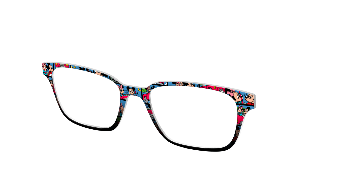 The Mickey & Minnie Comic Split - Angle Top Image - Pair Eyewear