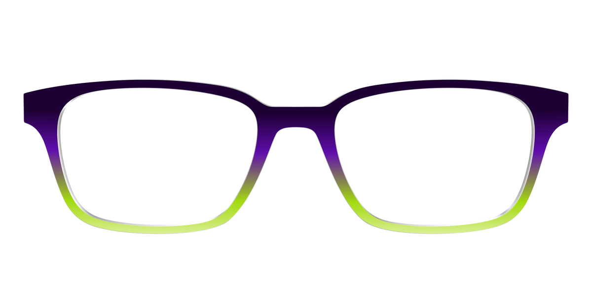 The Midnight to Electric Lime Gradient - Front Top Image - Pair Eyewear
